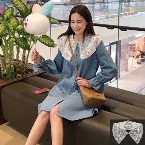 Dress Guipure Fabric Lace Collar Trim Applique Venise Embroidery Laces Patch Clothing Sewing Ornament Scrapbooking