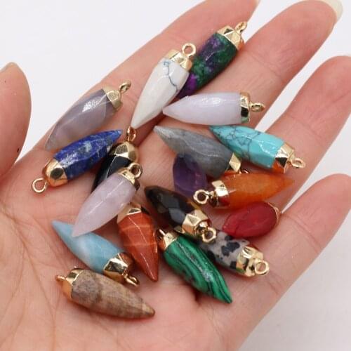 Many Kinds Natural Semi-precious Stones Charms Pendant Suitable for Jewelry Making DIY Necklace Earring Bracelet Making