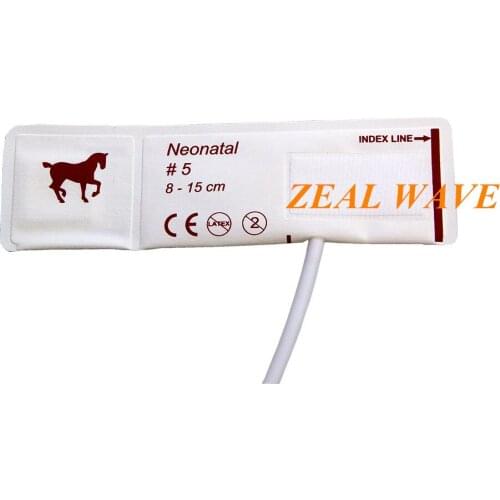 Sphygmomanometer Monitor Disposable Non-Invasive Blood Pressure Cuff Newborn Pet 8-15cm Single Tube 10 Pieces