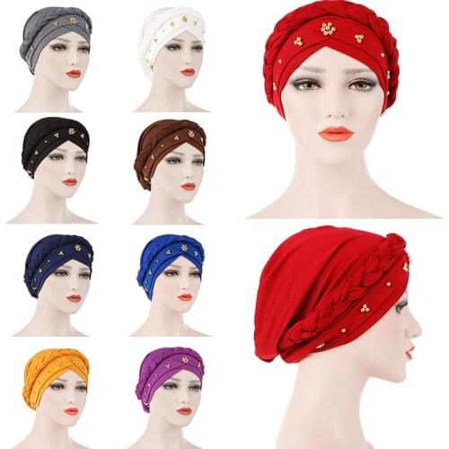 Women India Hat Muslim Hijabs Hair Accessories Ruffle Cancer Chemo Beanie Turban Wrap Cap Muslim Hats Femme Headscarf Turban Hat