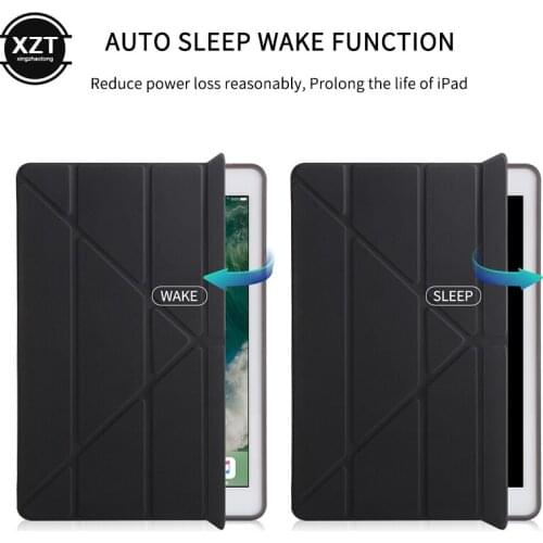 For iPad 10.2 Silicone Case PU Leather Soft Cover for Apple iPad 10.2" for iPad 7th Generation Flip Stand Case 2019 A2197 Funda