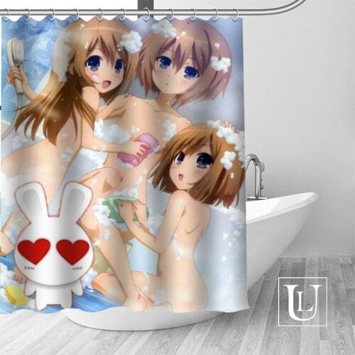 Custom Sexy anime girls shower curtain new large European&American style print edition polyester shower curtain