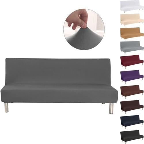 Slipcovers Protector Sofa Cover Shield Bed Spandex Armless Slipcover Cover Folding Couch Protector Futon Furniture Cover D30