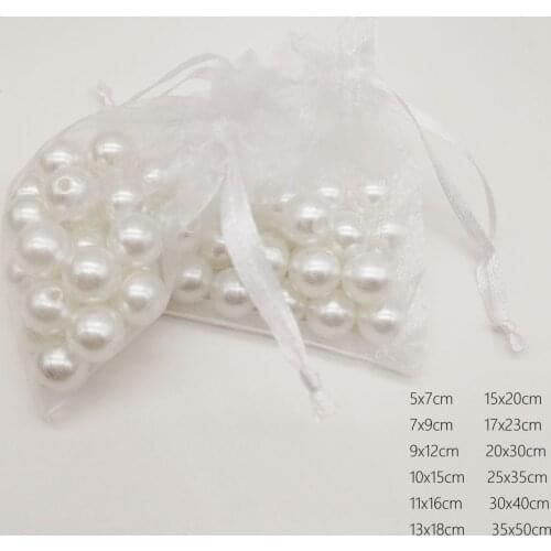 100pcs 5x7 7x9 9x12 10x15 Diy Jewelry Bag Gift For Women Drawstring Organza Gift Bags For Wedding/Christmas Packaging Bags Pouch
