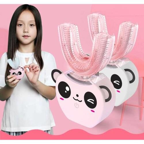 Amy Smart for 3-7/8-15 years child Rechargeable Toothbrush Ntelligent Automatic Mouth Mounted U-shaped Electric Toothbrush