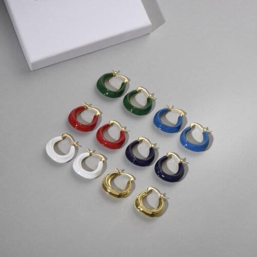 Colored geometric earrings Ring Earrings Circle Earrings Earrings