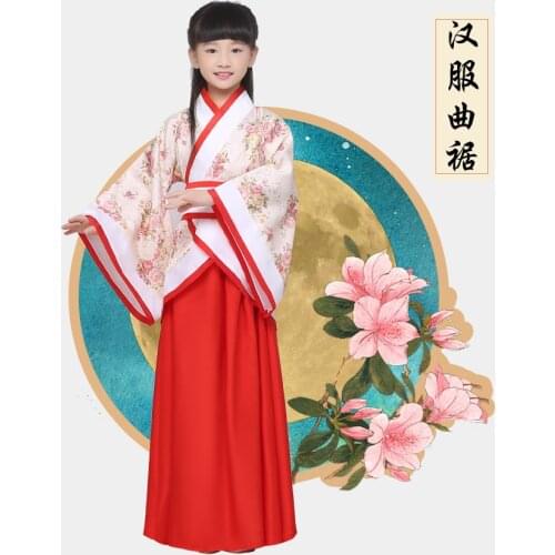 Childrens Day Stage Show Performance Hanfu for Little Girl Boy Princess Photography and Classical Dance Costume