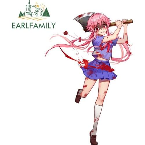 EARLFAMILY 13cm x 8.6cm for Balck Clover Yuno Grinbellor Car Assessoires DIY Car Sticker Trunk Scratch-Proof Decal RV Decoration