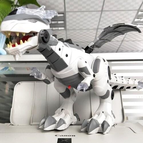 Electronic Pet Mechanical Dragon Electric Emulation Tyrannosaurus Walking Intelligent Robot Dinosaur Model Toy Best Gift for Kid
