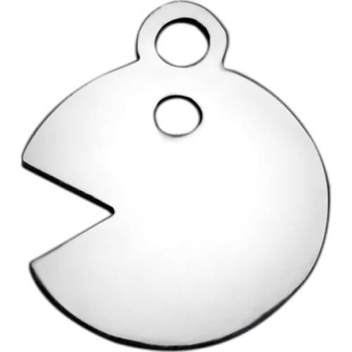 Fnixtar Charms Jewelry Polishing Stainless Steel Pendant Fits Bracelet Necklace DIY Bracelet Charms Mini Tags 20pcs/lot