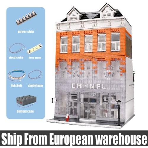 Mould King 16021 Creator Crystal House Street View Model Building Kits Blocks Bricks Education Compatible MODULAR BUILDINGS Toy