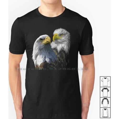 T Shirt 100% Cotton American Bald Eagle