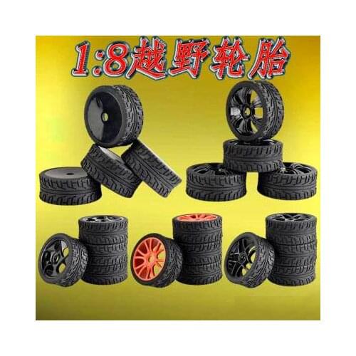 HSP1: 8 off-road vehicle racing tires, flat-running soft tires, strong grip with sponge liner