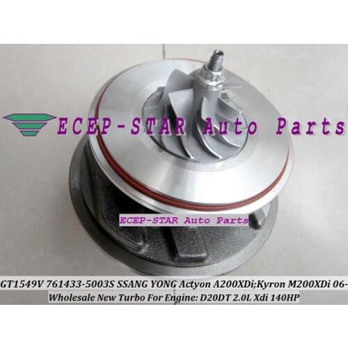 Free Ship Turbo CHRA Cartridge GT1549V 761433 761433-5003S A6640900780 A6640900880 For SSANG YONG Actyon Kyron D20DT 2.0L Xdi