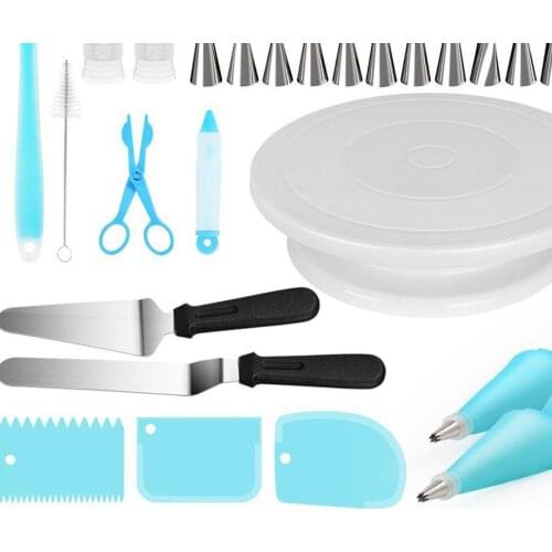 Cake Decorating Kit - Baking Supplies, Turntable, Bakeware, Pastry Bag
