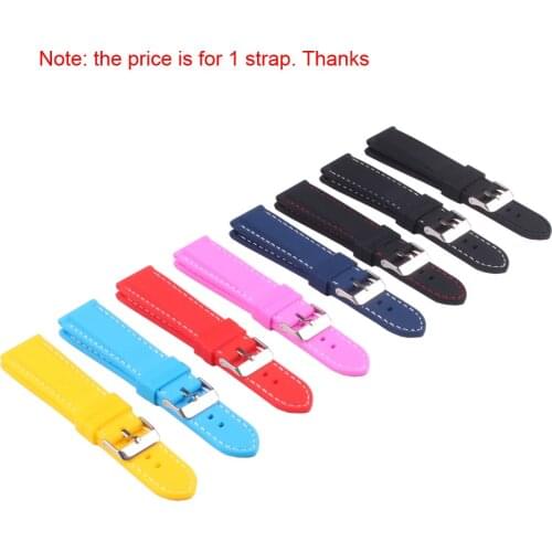 Buy 2 Get 10% OFF) Solid Watch Silicon Rubber 18mm 20mm 22mm 24mm Multi Color Army Military watchbands Strap Bands Buckle 18mm