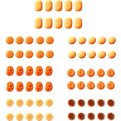 10Pcs/pack 1:12 Scale Dollhouse Miniature Mini Cookie Doll House Food Accessories