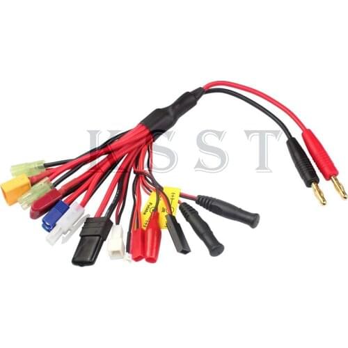 Multi function charger leads of mini Tamiya/ XT60/Deans/ EC3/ Tamiya/ TRX/ 1/18Scale/ Pico/ JST/ Glow/ Futaba/ JR transmitter/ F