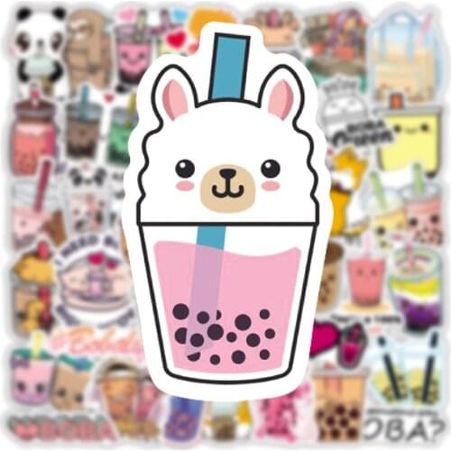 50PCS Cute Cartoon Milk Tea Animal Stickers Laptop Guitar Luggage DIY Phone Waterproof Graffiti Sticker Decal Kid Classic Toys