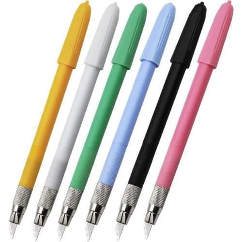 Non-slip Engraving Scalpel Knife Set Metal Fruit Food Craft Sculpture Scalpel Blade Stationery Scalpel Handle and 12 Blades