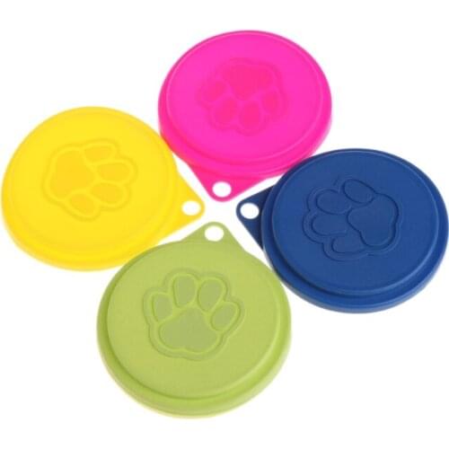 New Pet Food Can Cover Silicone Storage Cap Dog Cat Reusable Color Random Fresh Lid