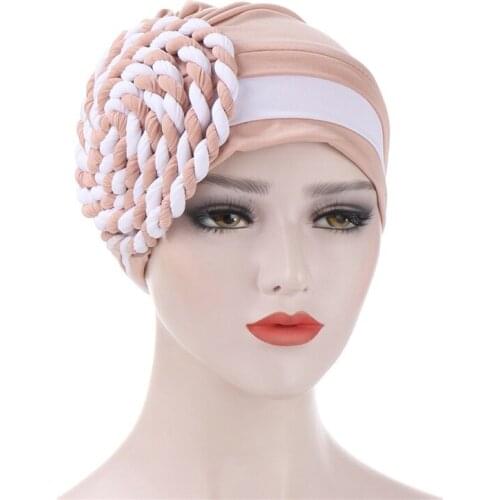 Autumn Winter Womens Simple Beanie Muslim Ladies Hat Indian Style Hair Care Cap Womens Sleeping Hat Chemo Beanie Hats