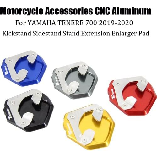 Motorcycle Kickstand Foot Side Stand Extension Pad Support Plate Side Stand Enlarge For Yamaha Tenere 700 Tenere700 2019 2020