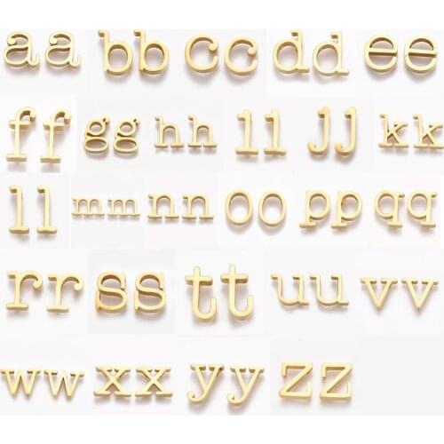 20pcs 304 Stainless Steel Alphabet Pendants 26 Letter A~Z Charms Pendant For Bracelet Necklace jewelry DIY making Golden