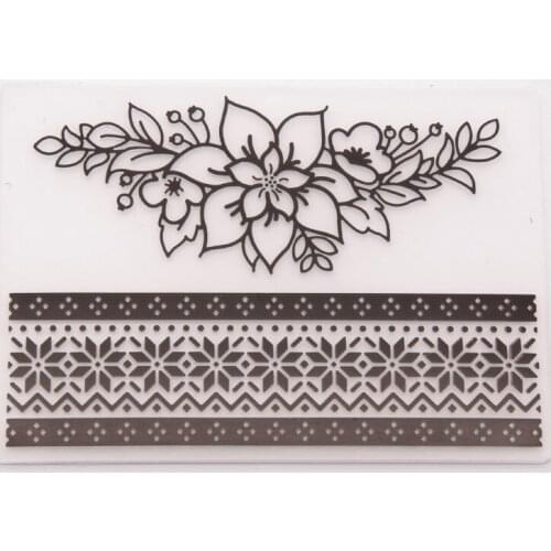 Christmas Tree Flower Acrylic Embossing Folder Template for DIY Scrapbook Photo