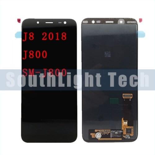 Grade AAA+++ Super Amoled for Samsung Galaxy J8 J800 J8 2018 SM-J800FN LCD Display Touch Digitizer Assembly Screen Replacement