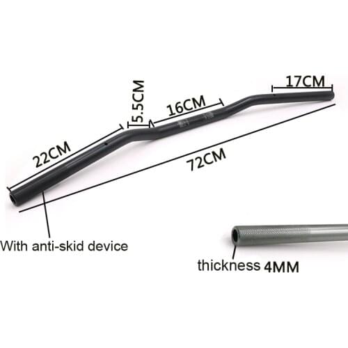 22mm Universal Motorcycle Bar Handlebar Motor Motorbike Aluminum Alloy Handlebars Moto Scooter Retro Black Anti-rust Handle Bars