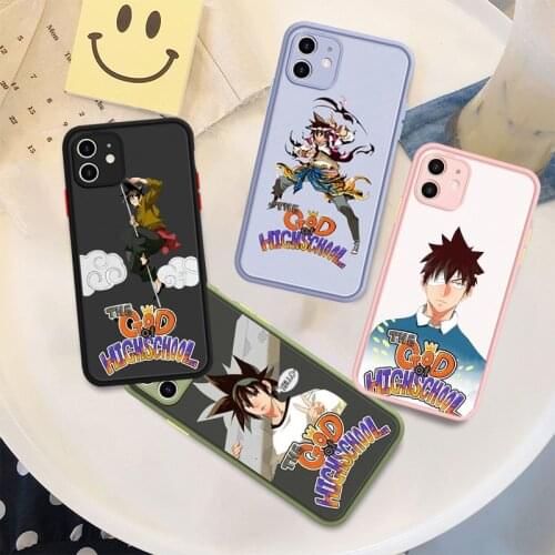 Japan Anime The God of High School Matte Bumper Phone Case for Iphone 11 Pro Max 8 7 Plus 6s 6 SE 2020 X Xs Xr Soft Clear Cover