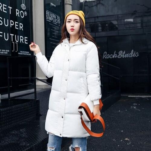 Winter 2018women fashion plus-size slim-fitting cotton-padded coat with knee-length cap solid color warm thickening Parka MF030