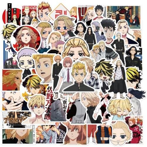 50PCS Anime Tokyo Avenger Stickers Aesthetic Aesthetic For Skateboard Fridge Guitar Laptop Motorcycle Heroes Sticker
