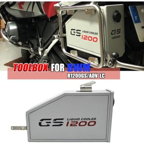 For BMW R1200GS R 1200 GS LC ADV 2013-2019 Motorcycle 5 Liters Aluminum Waterproof Left Side Tool Box Case Bracket