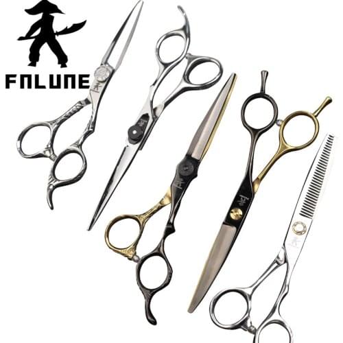 Fnlune 6.0 Professional Hairdressing Scissors Salon Barber Accessories Haircut Machine Thinning Shear HairdresserS Scissors