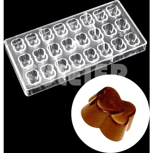 Valentines Day Love Heart Shape Polycarbonate Chocolate Mold For Baking Pastry Bonbon Candy Mould Confectionery Tool Bakery