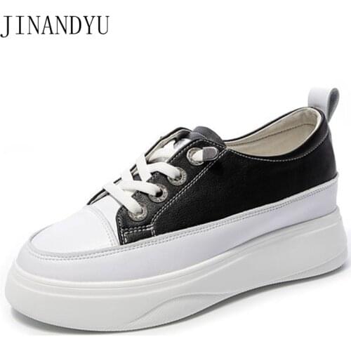 Genuine Leather Sneakers Hidden Wedge Platform Shoes Womens Loafers Fashion Sport Femme Zapatos Planos De Mujer Sneakers Trend