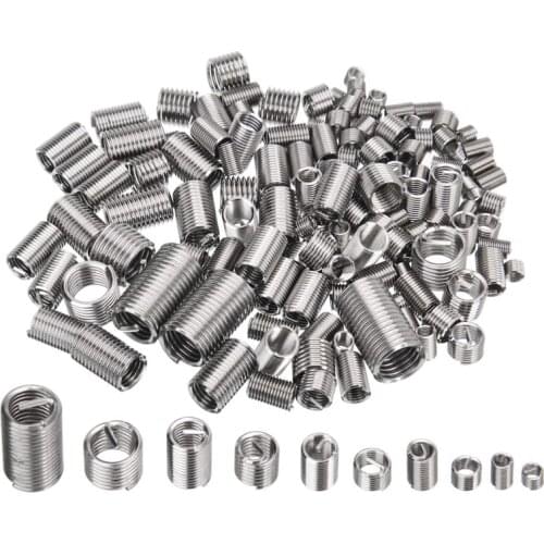 150Pcs Stainless Steel Thread Repair Insert Kit M3 M4 M5 M6 M8 Rivet Nut Kit Thread Repair Insert Kit