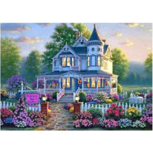 New Arrivals 5D DIY Full Round Diamond Painting Dream House Cross Stitch 3D Embroidery Rhinestone Mosaic Home Decor Art Y339