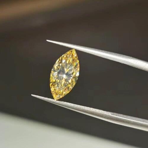 New Yellow Moissanites Diamonds Marquise Shapes Brilliant Cut 1 carats 5x10mm D vvs1 Moissanites Gemstones for Ring