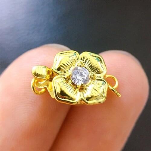 Wholesale DIY Natural Stones Beads Jewelry Making Accessories Silver/Gold Metal Connector Clasps Findings