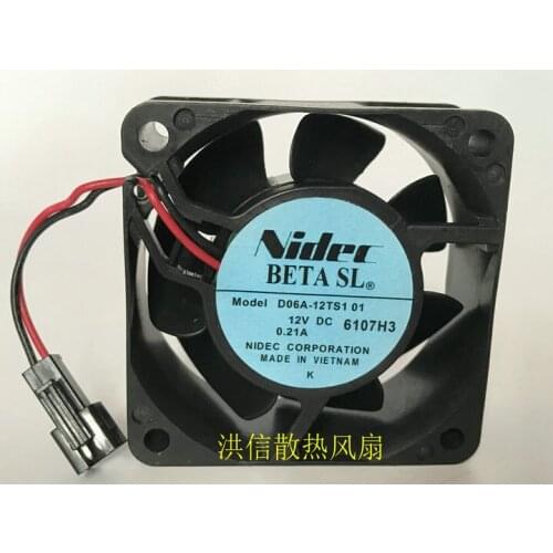 Original 6025 d06a-12ts1 01 DC12V 0.21a 6cm 60 * 60 * 25MM cooling fan