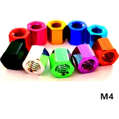 M4 Colour Hexagon Stud Aluminum Alloy for Toy Car Drone PCB Electric