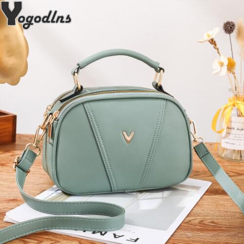 Summer New Crossbody Bag For Women Simple PU Shoulder Bag Small Round Bag Portable Handbags Female Leisure Purse Ladies Pouch