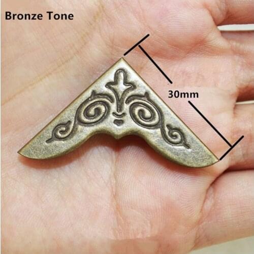 Book Scrapbooking Albums Menus Corner Protectors Metal Corners For Books,Pattern Carved,30mm,40PCs