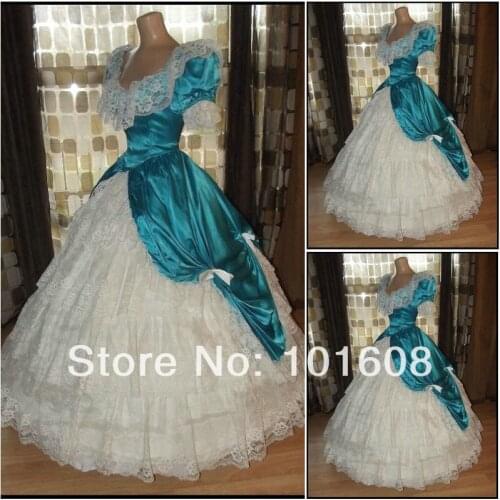 1860S Victorian Corset Gothic/Civil War Southern Belle Ball Gown Dress Halloween dresses US 4-16 V-1192