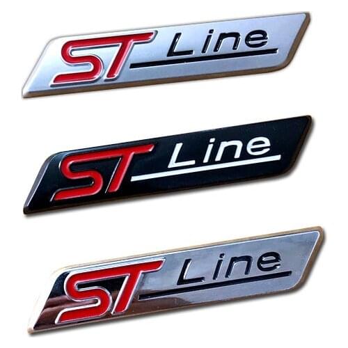 3D Styling ST-Line Emblem Car Stickers ST Line Auto Badge Doors Trunks Exterior Accessories