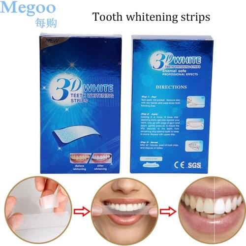 42Pcs/21Pairs Teeth Whitening Strips Fresh Breath Remove Yellow Black Smoke Tooth Stain Cleaning Patch Oral Hygiene Care Strip