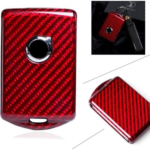 For VOLVO XC40 XC60 XC90 S90 V90 Car Accessories Real Carbon Fiber Remote Key Cover Case